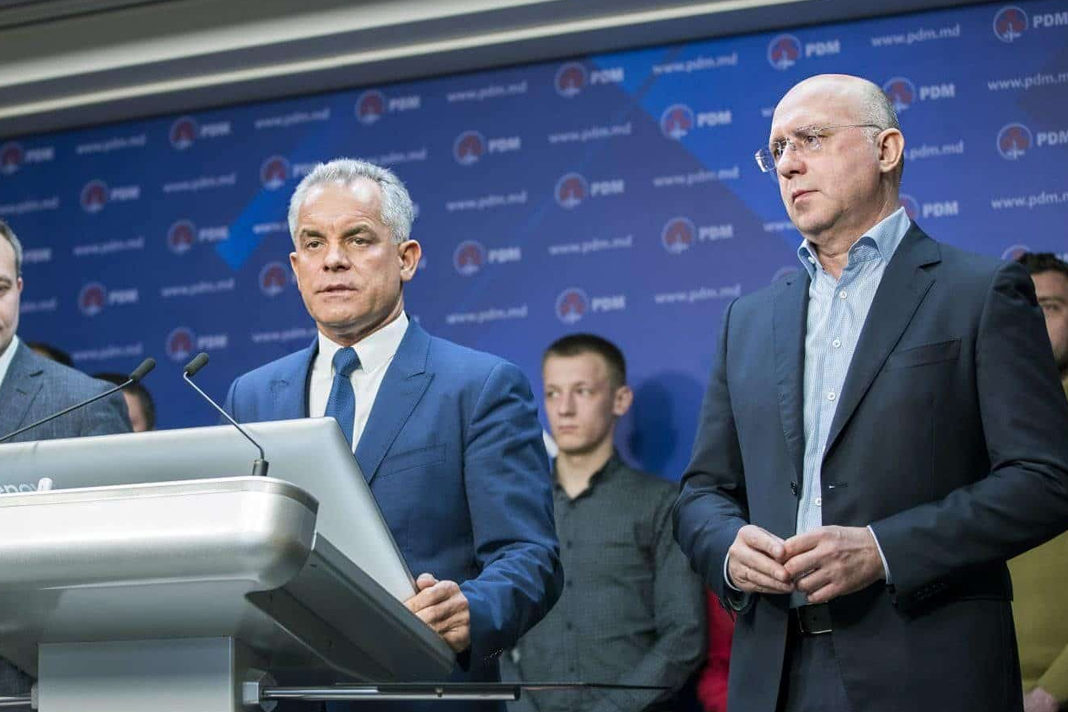 amid-unrest-moldova-says-it-will-move-its-embassy-to-jerusalem Vladimir Plahotniuc and Moldova's Prime Minister Pavel Filip during a press statement in Chisinau, Moldova,