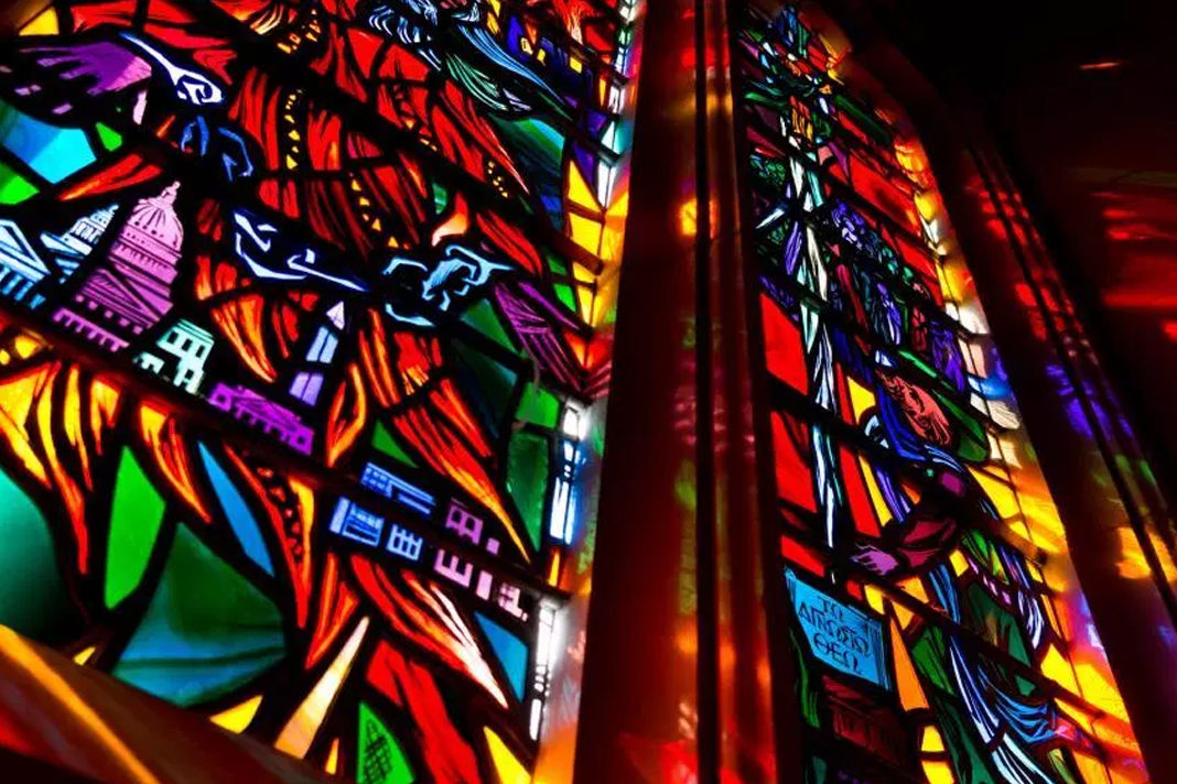Stained glass Church window