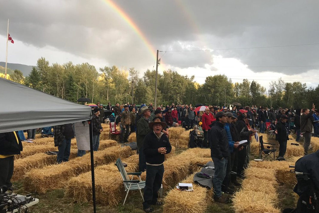 Double rainbows adorn the sky as men gather at the first Mighty Men Conference Canada last weekend.