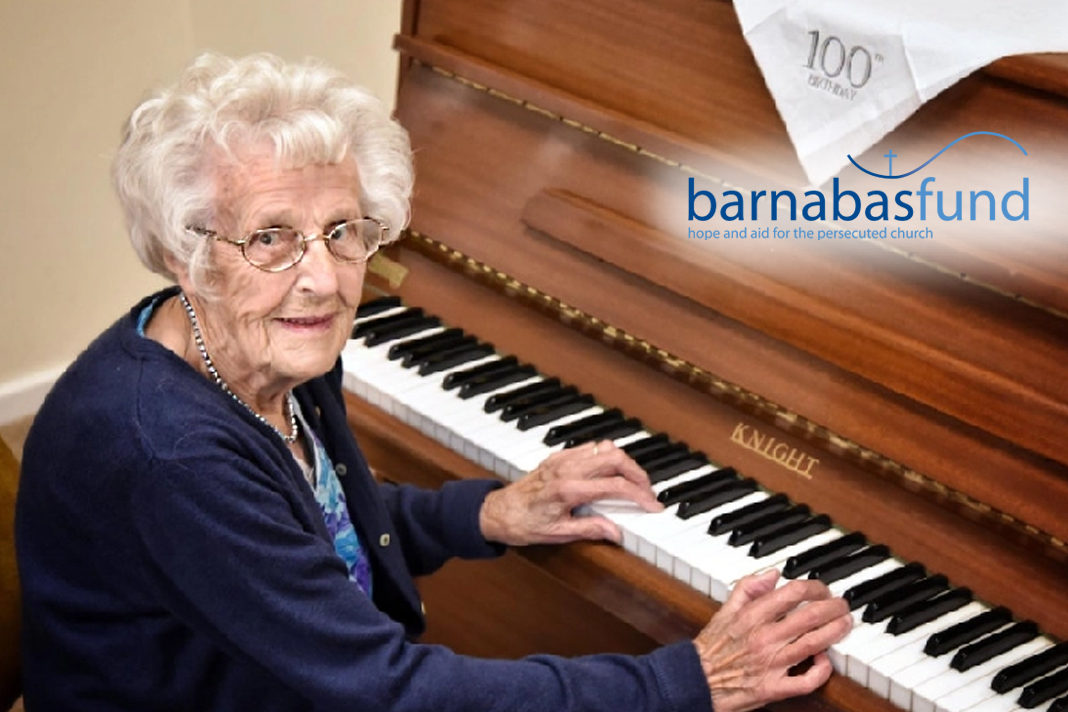messages-flow-in-for-uk-great-granny-as-she-reaches-out-to-suffering-christians-on-100th-birthday Marion Needham playing piano