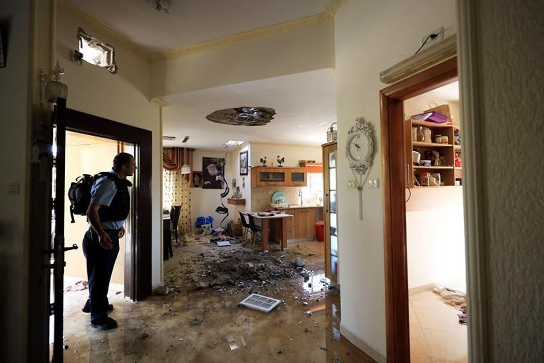 great-miracle-israeli-mother-describes-familys-narrow-escape-from-direct-rocket-hit In Israeli house hit by a rocket fired by Palestinian terrorists