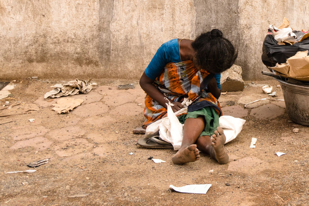 Indian woman crying