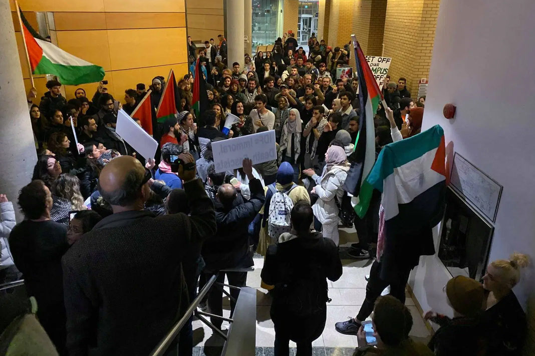 Anti-Israel protest at York University.