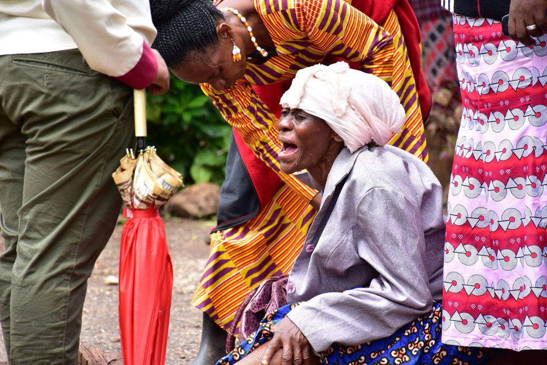 stampede-kills-20-people-after-apostle-offers-anointed-oil A woman at Mawenzi hospital in north Tanzania grieves the death of her granddaughter who was killed in the stampede. Photo: AFP