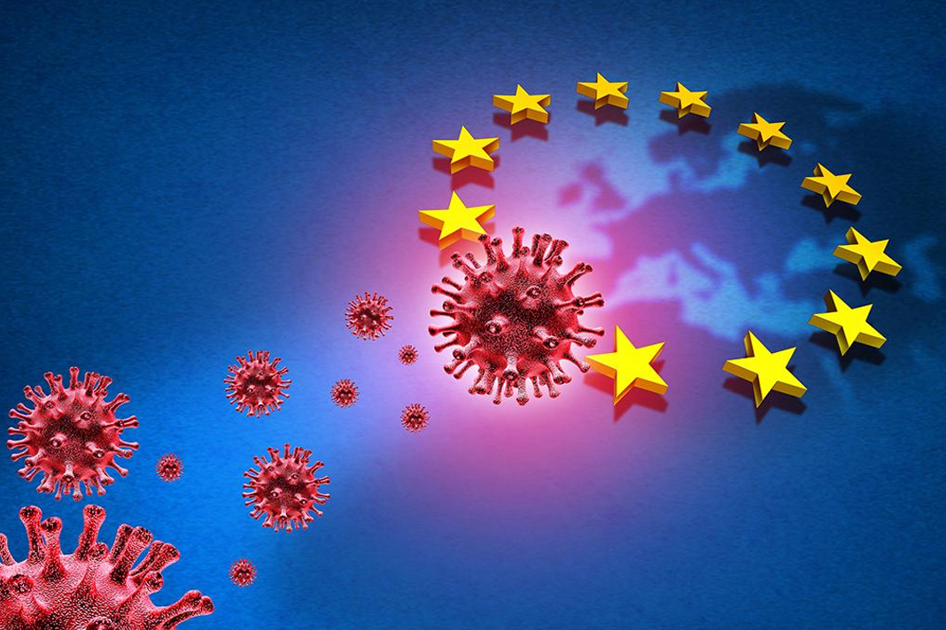 coronavirus-the-european-union-unravels European Union Flag and Corona