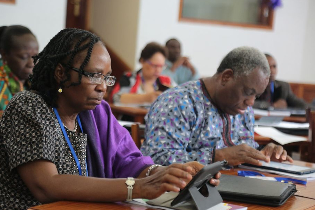african-evangelicals-condemn-the-nigerian-governments-indifference-to-the-attacks-on-christians Canon Bayo and Dr. Naomi Famonure at AEA's Governing council meeting in Nairobi, Kenya. / AEA.