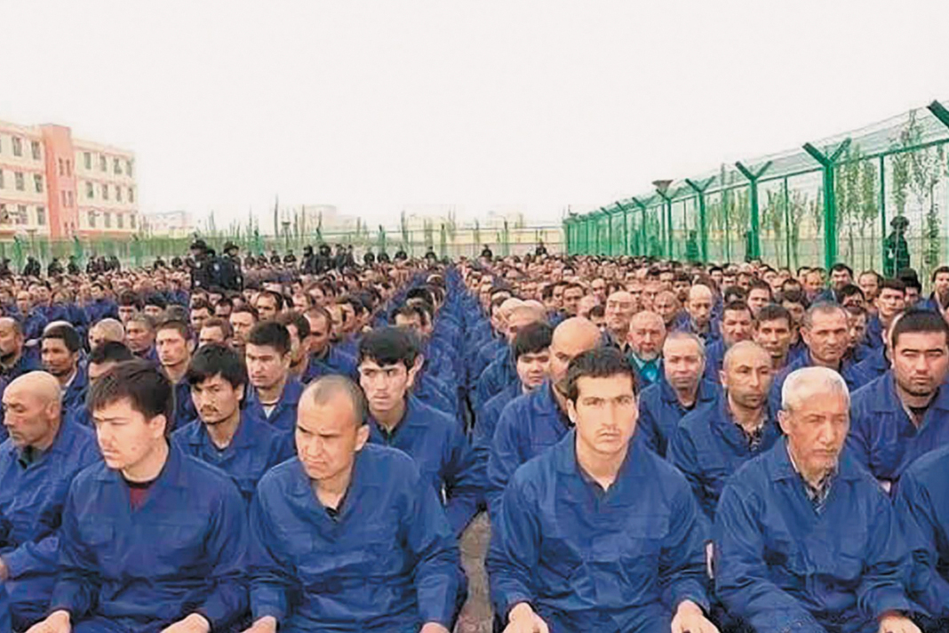president-trump-signs-law-to-halt-chinas-egregious-human-rights-abuses An official Chinese government social media post from April 2017 shows Uyghur detainees in an internment camp in Hotan Prefecture, located in the western Xinjiang province.