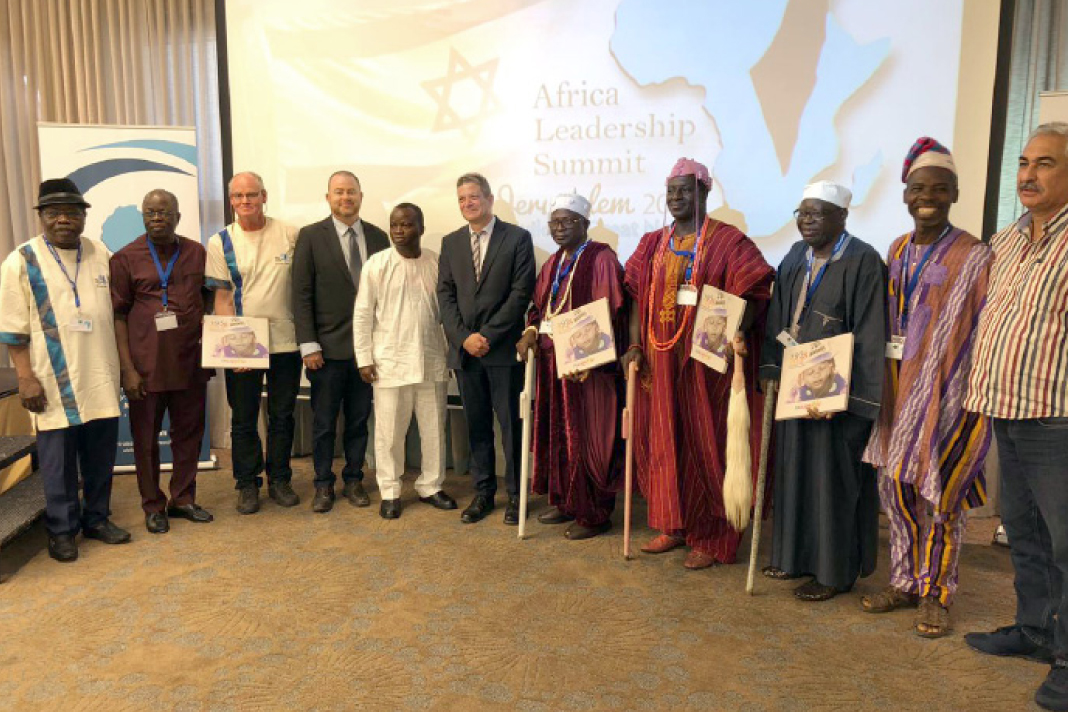 The Africa Agency team, the royal fathers, and the Deputy Head of the MASHAV, Ambassador Yuval Fuchs.