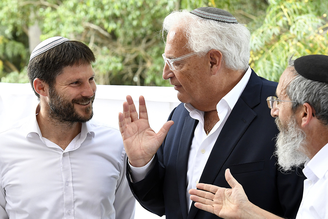 israeli-universitys-first-ever-honorary-doctorate-goes-to-former-ambassador-david-friedman Friedman with Israeli politician Bezalel Smotrich