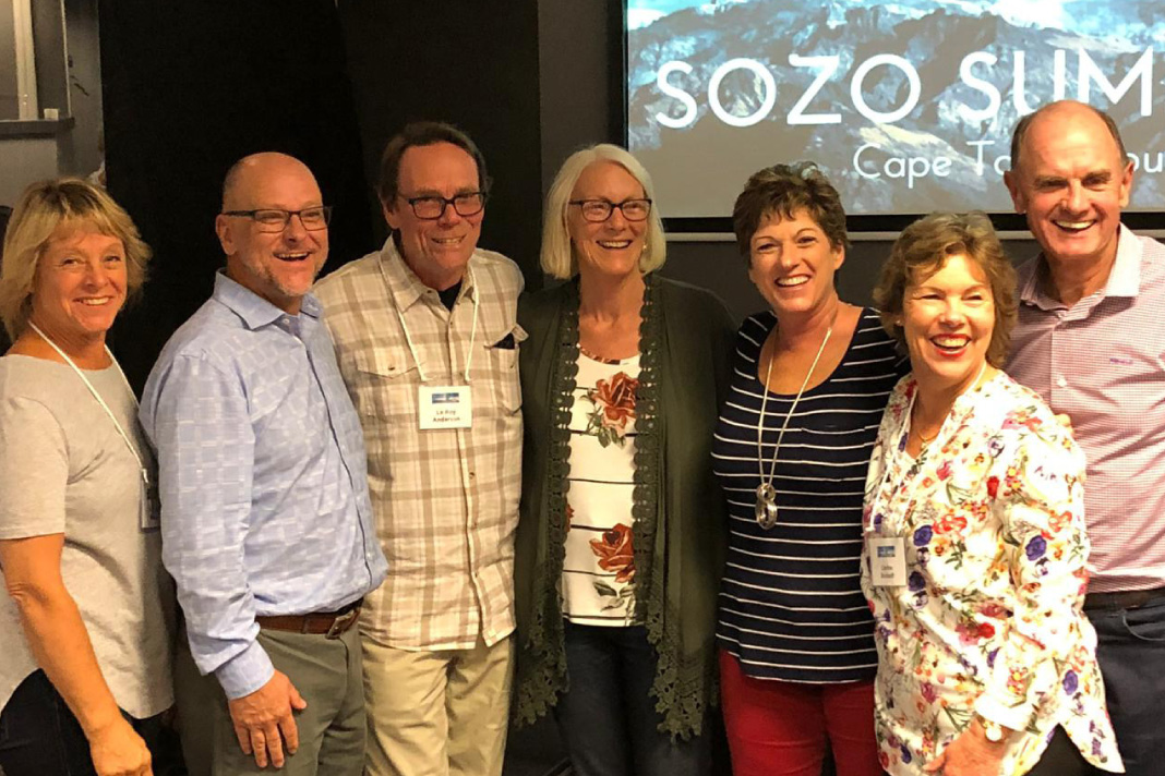 From left to right: Debbie Bailey, Stephen de Silva (Financial Sozo), Leroy Anderson, Susan Anderson, Dawna de Silva (Co-founder of Bethel Sozo), Carina and Deon Boshoff