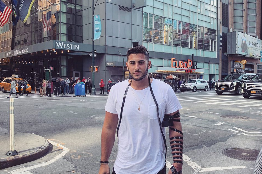 pro-israel-influencer-and-jewish-video-team-detained-in-nigeria Pro-Israel influencer Rudy Rochman in NYC, Oct. 4, 2019. (Twitter)