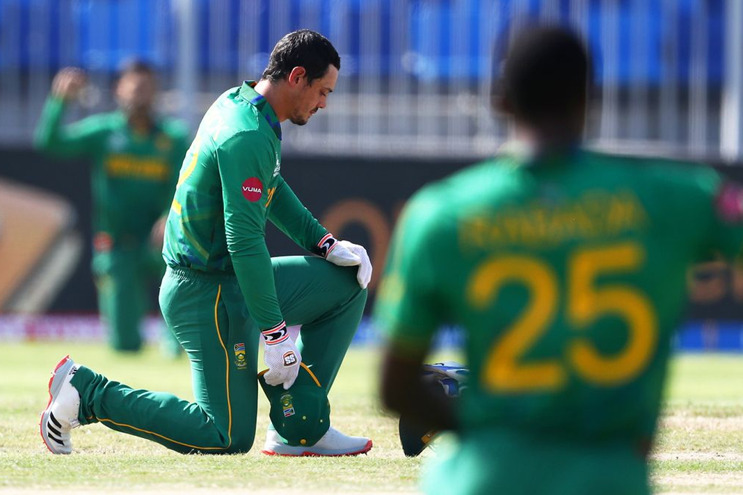 what-is-the-meaning-of-the-sport-symbol-of-taking-the-knee South African cricketer Quinton de Kock